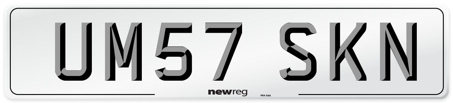 UM57 SKN Number Plate from New Reg